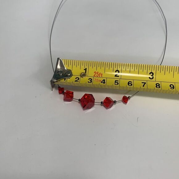 Red Glass Prism Necklace - Picture 3 of 4